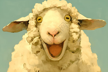 快乐羊儿的肖像图片