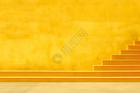 黄色墙壁下的台阶图片