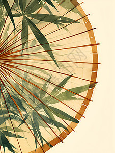 扇子上的竹子花纹图片