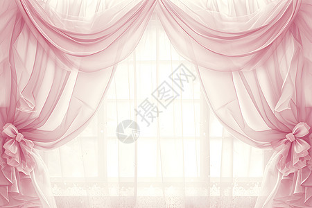 粉色的窗帘图片