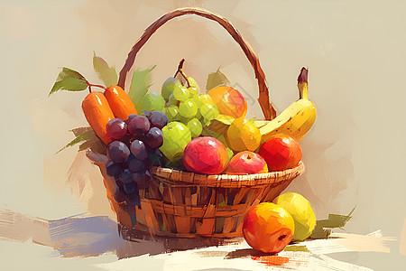 篮子里的水果图片