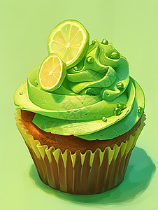 绿色的蛋糕图片