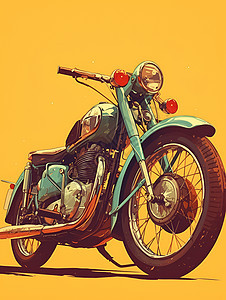 展示的卡通摩托车图片
