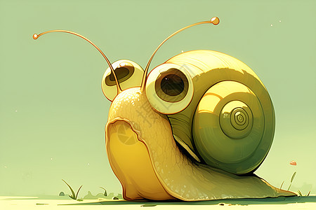 可爱蜗牛的触角图片