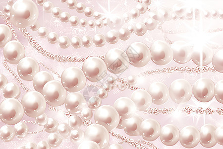 粉色珍珠首饰图片