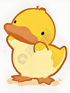 黄色小鸭子插画图片