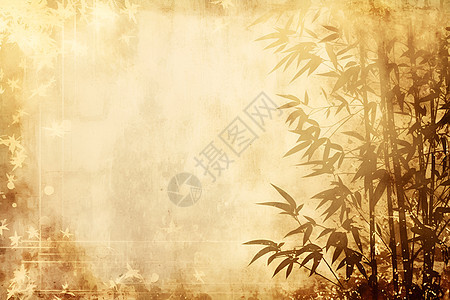 绘画的植物竹子图片