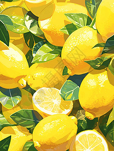 金灿灿的柠檬图片