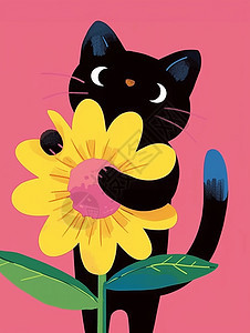 可爱的黑猫图片