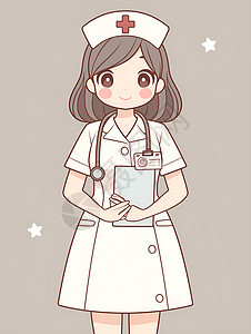 护士拿着记事板图片