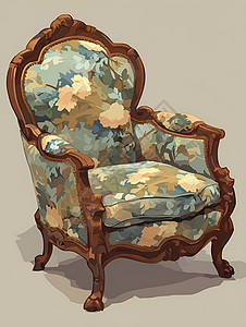 复古花纹椅子图片