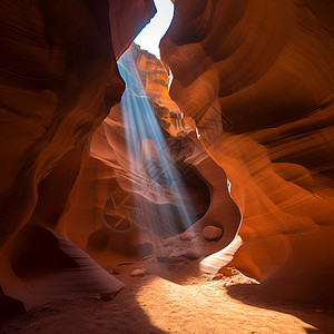 阳光洒进大峡谷图片