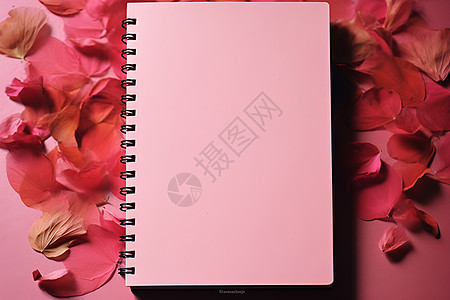 粉色的本子图片