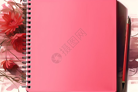 粉色的笔记本呢图片