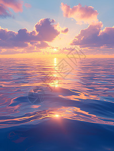 日落的海洋图片