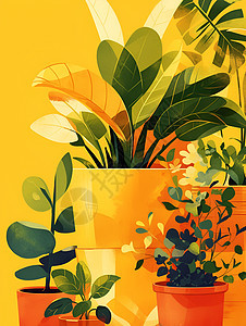 花坛中的植物艺术图片
