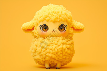 可爱的黄色小羊图片