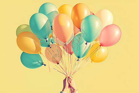 多彩的充气气球图片