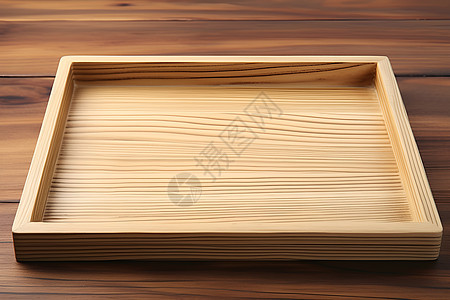 木质托盘上放在桌子上图片