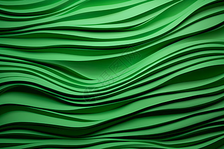 绿色的雕塑波浪艺术图片