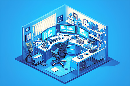 游戏风格的办公室图片