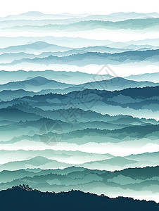 山脉抽象插画图片