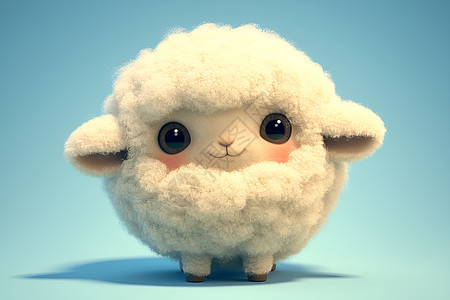 一只可爱的绵羊图片