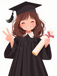 举着证书的女毕业生图片