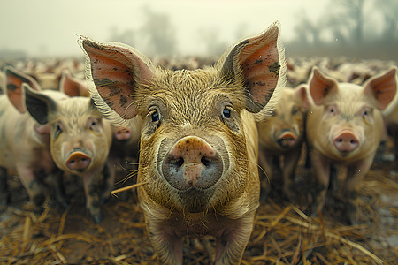 农场中的小猪图片