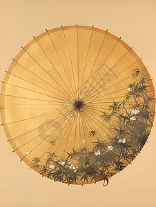 一把棕色的油纸伞图片