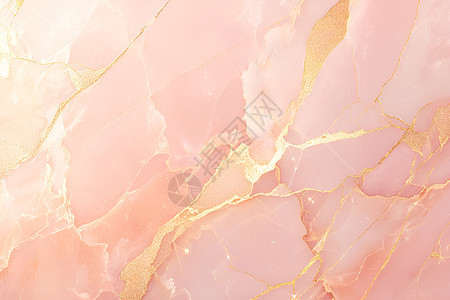 粉红大理石上的金色纹理图片