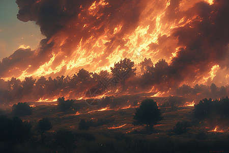燃烧的森林图片