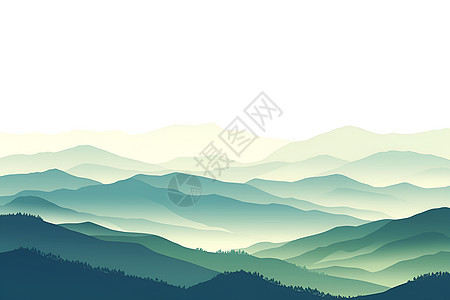 绿色的山脉风景图片