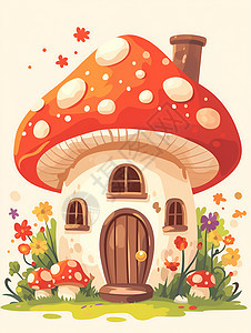 童话世界的蘑菇小屋图片