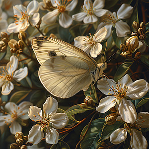 一只洁白的蝴蝶图片