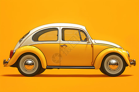 黄色小甲壳虫汽车图片