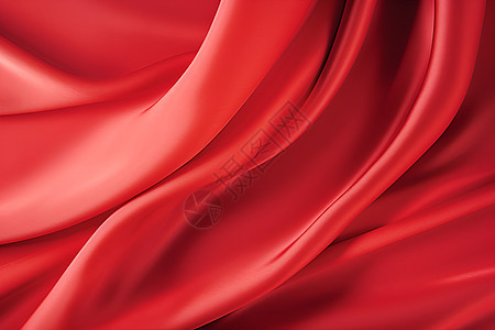 红色丝绸布料图片