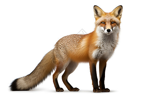 一只红尾狐图片
