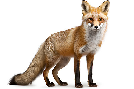 一只毛茸茸的狐狸图片