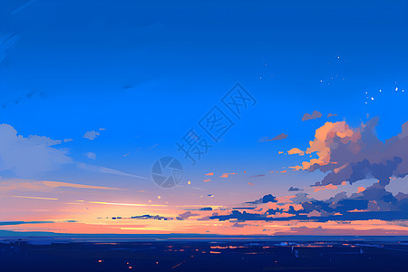 夕阳下的平原图片