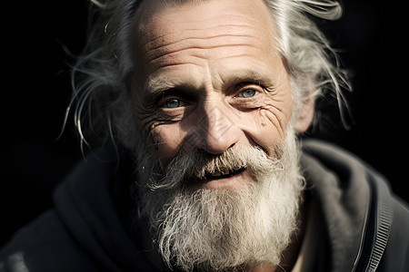 白发苍苍的老人图片