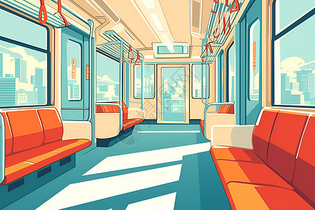 阳光下的地铁座位图片
