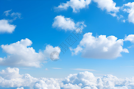 蓝天白云自然美景图片