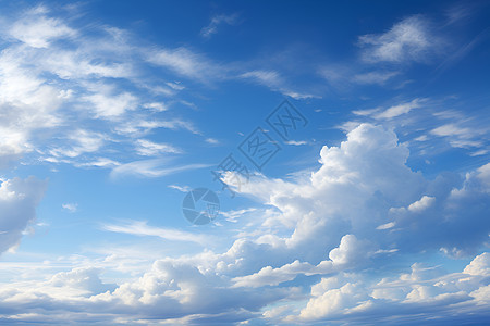 蓝天中漂浮的白云图片