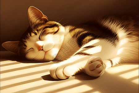 美梦中的猫咪图片