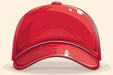 鲜艳红色棒球帽图片