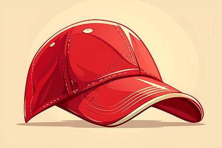 鲜艳的红色棒球帽图片