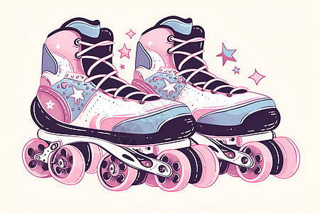 卡通的溜冰鞋图片