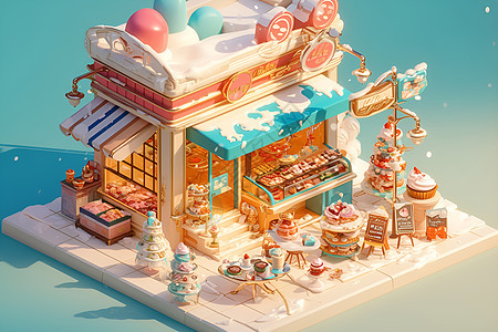 色彩缤纷的甜品乐园图片