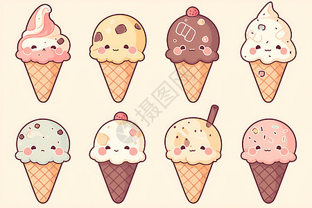 冰淇淋糖果组合图片